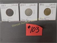 1883 w/Cents, 89, 06 Liberty Head Nickels - Semi