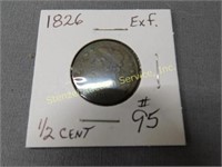 1826 1/2 Cent - ExF.