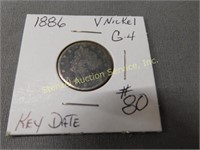 1886 V Nickel - G4 Key Date