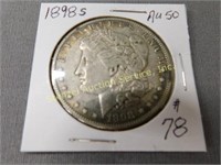 1898s Morgan Silver Dollar - AU50