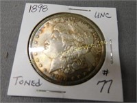 1898 Morgan Silver Dollar - UNC Toned