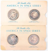 Coin Sterling Silver "America in Space" 4 Pcs