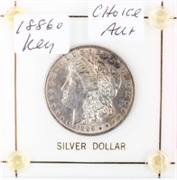 Coin 1886-O Morgan Silver Dollar AU Key Date!