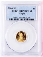 Coin 2006-W $5 Gold Eagle PCGS PR69DCAM