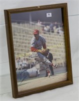 Curt Simmons Autographed 8" X 10" photo, framed