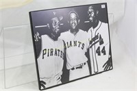 Copy of Clemente, Mays, Aaron photo, framed