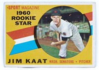 1960 Topps #136 Jim Kaat, Rookie Star