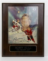 Wooden Plaque w Bobby Hull Autographed Photo