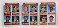 1974 Topps Rookie Card RC lot (3 cards)