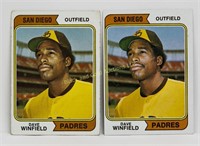 1974 Topps #456 Dave Winfield (HOF) RC (X 2)