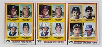 1978 Topps HOFer Rookie Card RC lot (3 cards)