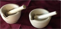 Mortars & Pestles. One Has Chip At The Spout
