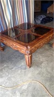 Wood & Glass Square Coffee Table 40" X 40"