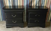 Pair Of Black Pottery Barn Night Stands