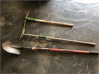 3pcs Yard tools, Shovel, mattock