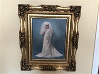 Vintage framed wedding piece