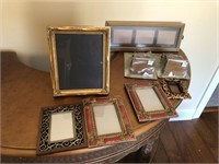 8pcs misc photo frames, & curtain holder