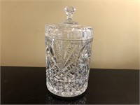 Leaded Crystal biscuit jar w/lid