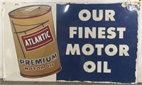 "ATLANTIC PREMIUM MOTOR OIL" METAL SIGN