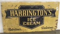 "HARRINGTON'S ICE CREAM" METAL SIGN
