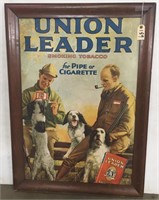 "UNION LEADER SMOKING TOBACCO" FRAMED AD