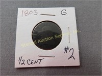 1803 1/2 Cent - G