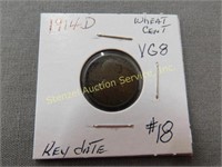 1914D Wheat Cent - VG8 - Key Date
