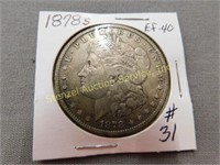 1878s Morgan Silver Dollar - EF-40