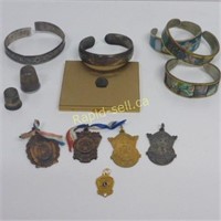 Sterling Silver Bracelet & Vintage Collectibles