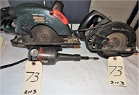 Two B & D Skill Saws and Dremmel Tool