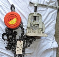 HS Type 1 Ton Chain Hoist & Pipe Vice