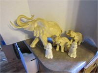 Misc Lot-Elephant & Angel Porcelain Figurines