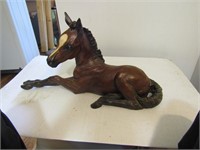 Large Sitting Horse Figurine