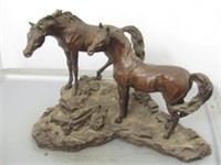 1 Plaque w/2 Horses-Intruder by Lanford Monroe