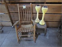 Child's Rocking Chair, Small Stool, etc.