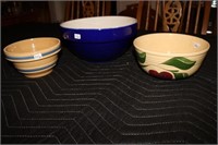 3 mixing bowls-including 2 USA bowls