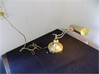 Vintage Brass Desk Lamp Works