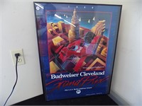 1986 Budweiser Cleaveland Grand Prix Framed Poster