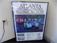 1985 Atlanta Vintage Grad Prix Poster Framed