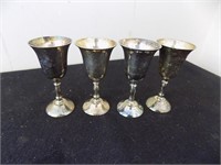 4 Silver Plated Candle Holders
