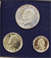 1976,,BICENTENNIAL,  THREE COIN SILVER