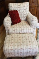 WESLEY HALL UPHOLSTERED ARM CHAIR AND MATCHING