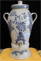 HAND MADE ROWE POTTERY WORKS CROCK WATER COOLER
