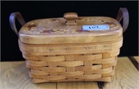 HAND MADE "STAKER" BASKET - 5" X 7" WITH WOODEN
