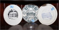 3 - 10" COLLECTOR PLATES: "CANE RIDGE OLD MEETING
