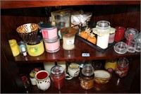 GROUPING: CANDLES AND CANDLE RELATED ITEMS