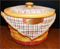 LONGABERGER "HOMSTEAD" - HAND WOVEN BASKET WITH