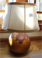 DECORATED GOURD TABLE LAMP
