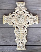 Ornate Carved Decorative Resin Religious Cross