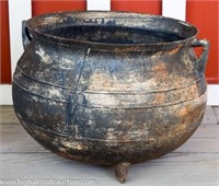 Vintage Cast Iron Cauldron Planter Pot